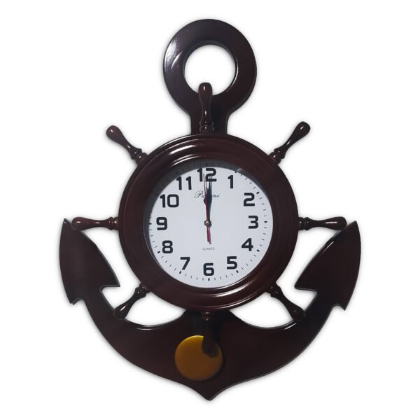 Reloj de Pared Ancla con Péndulo 60 cm – PacciniWood, Elegante, Decorativo y Marino Reloj de Pared Ancla con Péndulo 60 cm – PacciniWood, Elegante, Decorativo y Marino