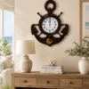 Reloj de Pared Ancla con Péndulo 60 cm – PacciniWood, Elegante, Decorativo y Marino