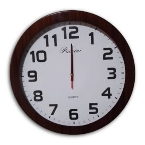 Reloj de Pared de Madera Sólido 50 cm Redondo – Ideal para Decoración Moderna