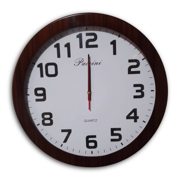 Reloj de Pared de Madera Sólido 50 cm Redondo – Ideal para Decoración Moderna