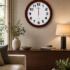 Reloj de Pared Redondo de Madera – Colección Clásica