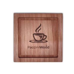 Set de 3 Posavasos Cuadrados de Madera Coffee 12 cm – Elegantes y Funcionales