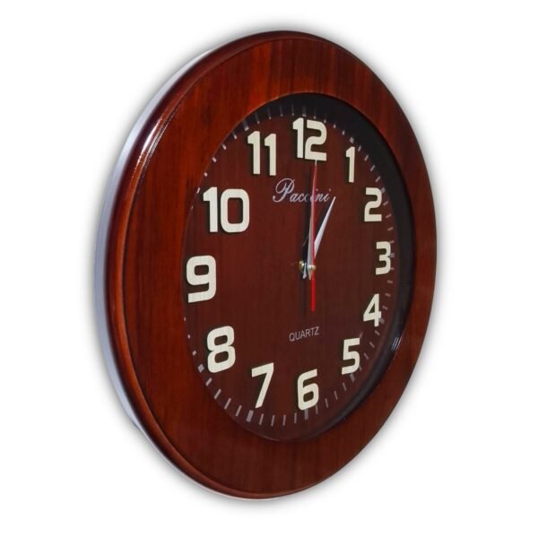 Reloj 3D de Madera Sólido 30 cm en Nogal – Diseño Moderno y Decorativo