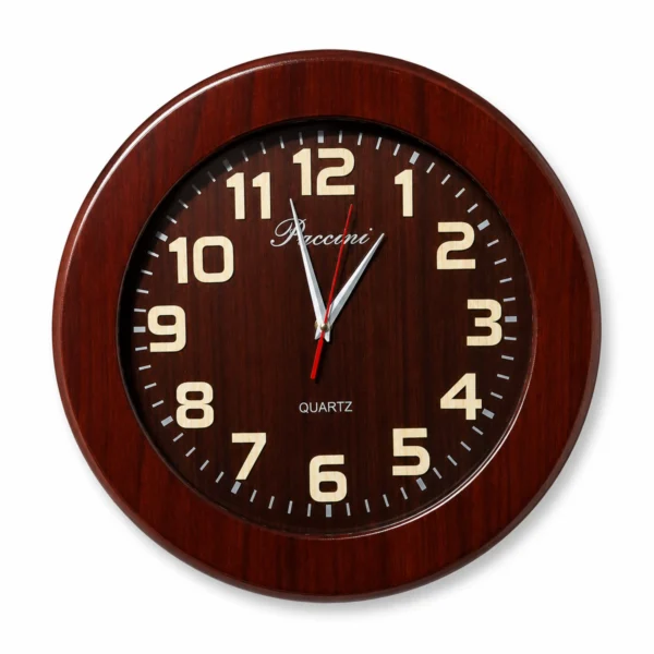 Reloj 3D de Madera Sólido 30 cm en Nogal – Diseño Moderno y Decorativo