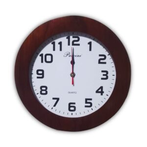 Reloj de Madera Sólido 30 cm Redondo – Elegante, Resistente y Decorativo