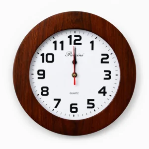 Reloj de Madera Sólido 30 cm Redondo – Elegante, Resistente y Decorativo