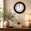 Reloj de Madera Sólido 30 cm Redondo – Elegante, Resistente y Decorativo