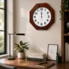 Reloj de Madera Sólido 30 cm en Forma de Octágono – Elegante, Resistente y Decorativo