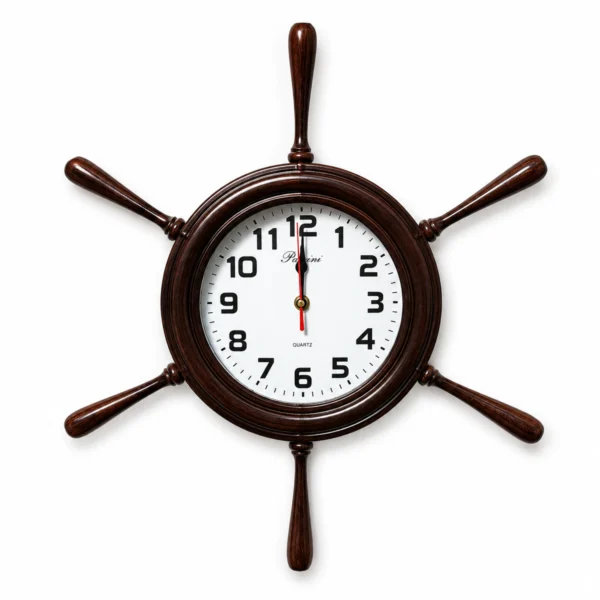 Reloj de Madera Timón Náutico