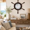 Reloj de Madera Timón Náutico