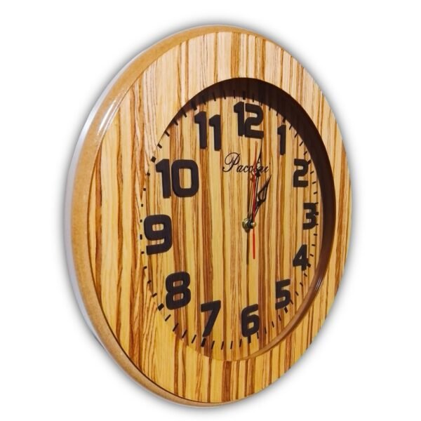 Reloj de Pared 3D de Madera Sólido 30 cm Castaño – Elegancia y Durabilidad