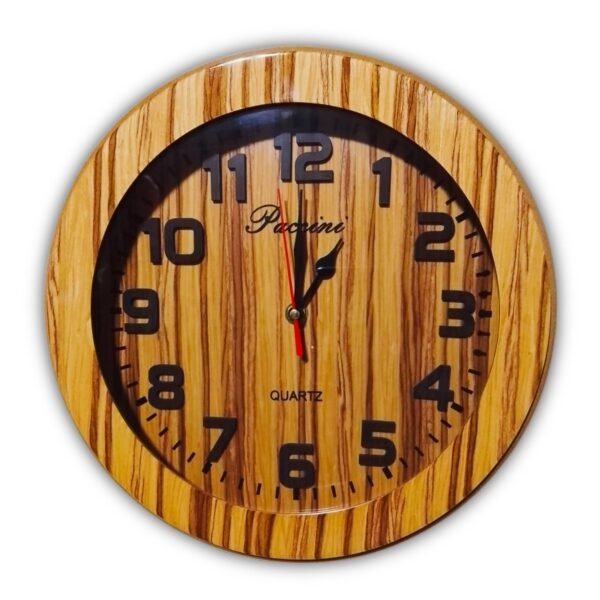 Reloj de Pared 3D de Madera Sólido 30 cm Castaño – Elegancia y Durabilidad