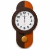 Reloj de Pared Bicolor de Madera con Péndulo Clásico