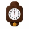 Reloj de Pared Cuadrado con Péndulo PACCINIWOOD – Vintage Nogal