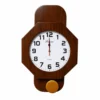 Reloj de Pared Octagonal con Péndulo PACCINIWOOD – Vintage Nogal
