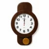 Reloj de Pared Redondo con Péndulo PACCINIWOOD – Vintage Nogal