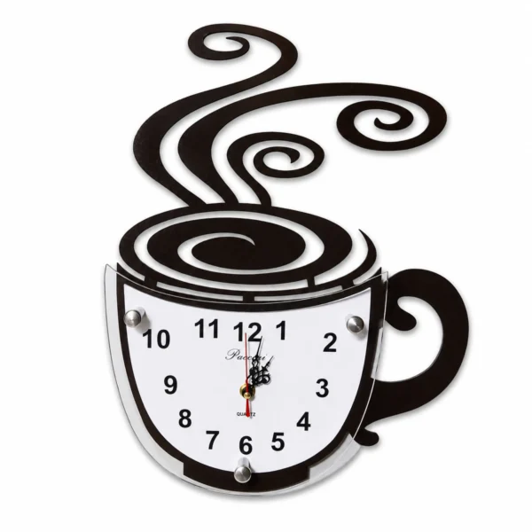 Reloj Decorativo de Taza de Café para Cocina y Cafetería