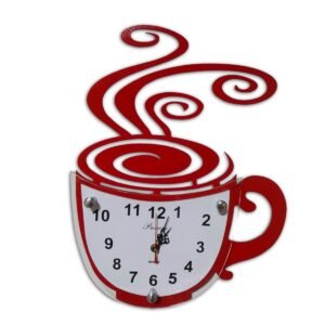 Reloj de Pared Taza Rojo