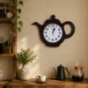 Reloj de Pared con Diseño de Tetera para Cocina y Cafetería