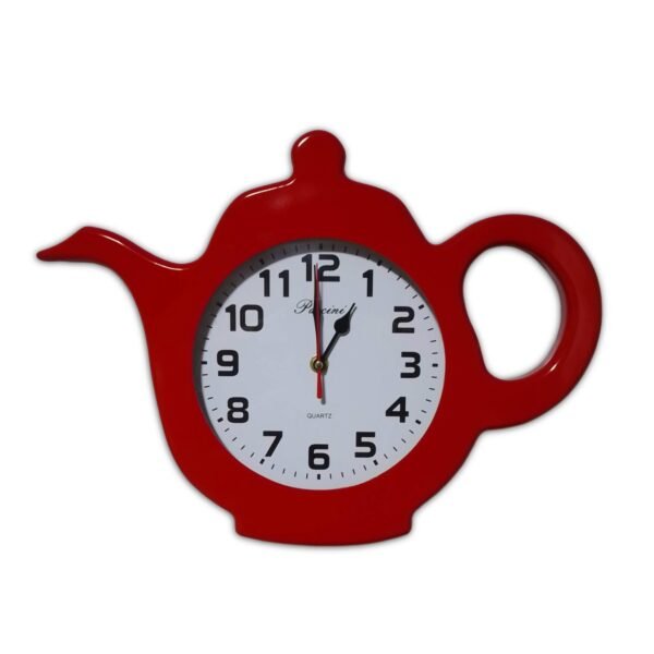 Reloj de Pared Tetera Roja