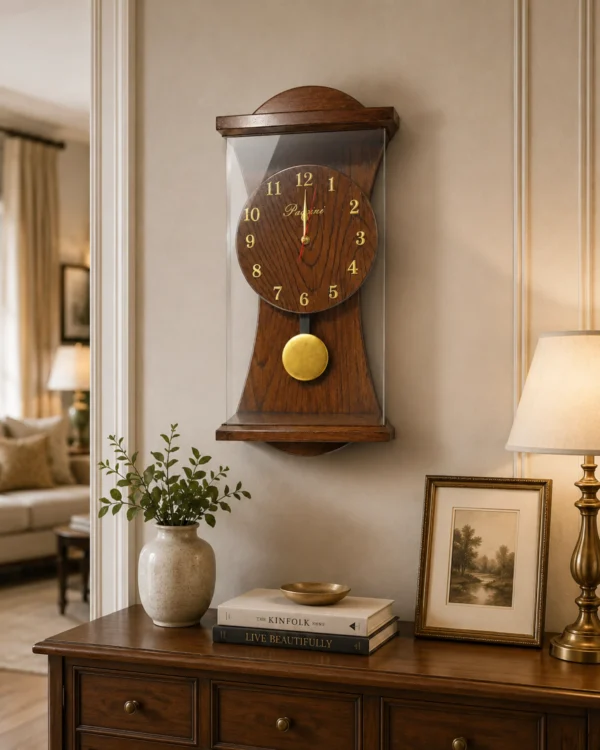 TimberMotion – Reloj de Pared Artesanal
