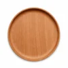 Plato de Madera Natural Redondo para Servir – Colección Raíces