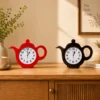 Reloj de Pared con Diseño de Tetera para Cocina y Cafetería