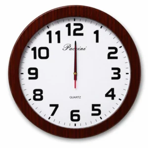 Reloj de Pared Redondo de Madera – Colección Clásica