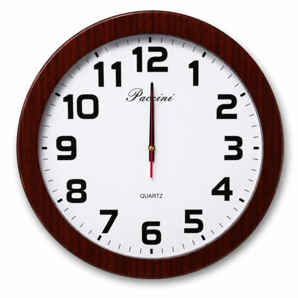 Reloj de Pared Redondo de Madera – Colección Clásica