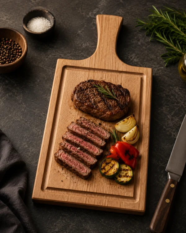 Tabla parrillera coleccion gourmet vista Tabla de Madera para Carne y Parrilla - Colección Gourmet